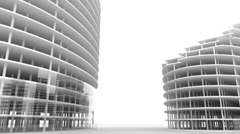 Skyscrapers building process timelapse grow 스톡 동영상 34689004