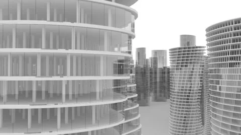 Skyscrapers building process timelapse grow 動画素材 35185292