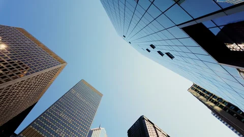 Skyscrapers of Chicago from Below Stock Footage 306338564