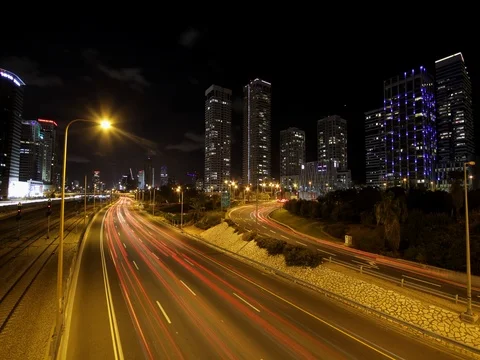 Skyscrapers in the city Stock Footage 72150642