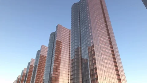 Skyscrapers city seamless loop time lapse animation 8k uhd 스톡 동영상 84175215