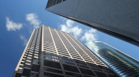 Skyscrapers With Clouds Stock Footage 923465
