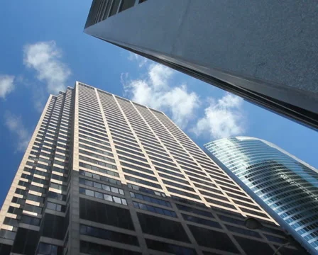 Skyscrapers With Clouds Stock Footage 923854