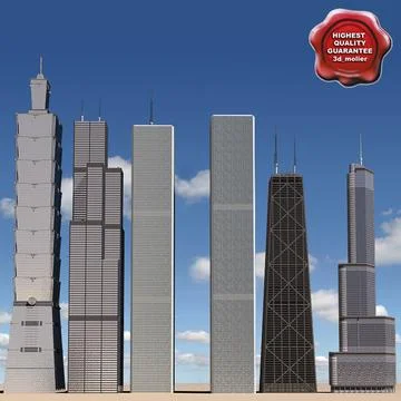 Skyscrapers collection V1 3D Model