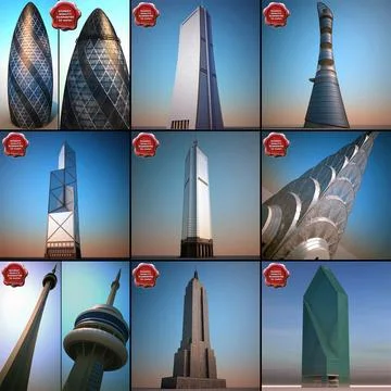 Skyscrapers Collection V4 3D Model