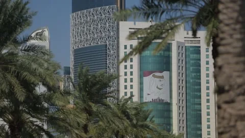 Skyscrapers in Doha, Qatar. Video stock 130879580