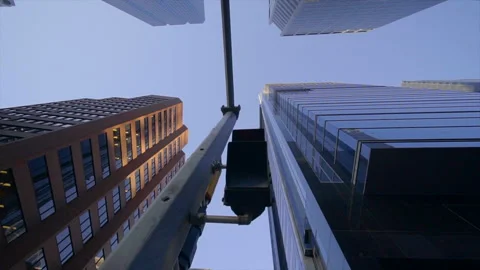 Skyscrapers in downtown Calgary - a different perspective Stock Footage 310320343