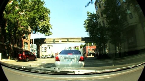 Skyscrapers driving Stock Footage 8634532