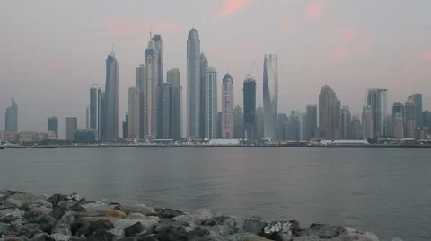Skyscrapers in Dubai Stock Footage 48770448