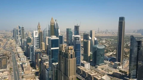 Skyscrapers of Dubai Stock Footage 105366716