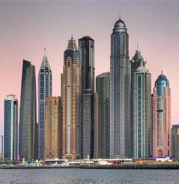 Skyscrapers in Dubai Stock Photos