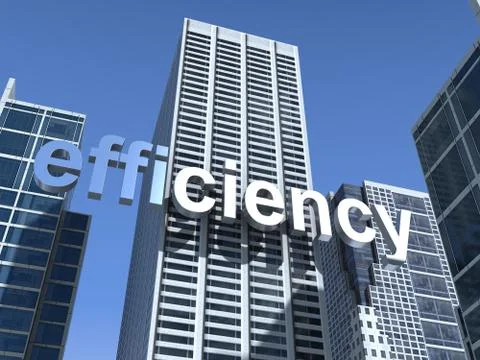 Skyscrapers efficiency Stock Illustration