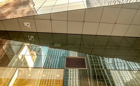 Skyscrapers geometric intersections, Manhattan Stock Photos