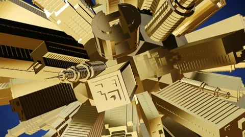 Skyscrapers globe 1 2 Stock-Footage 10803722