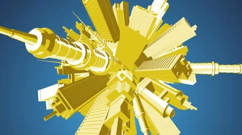 Skyscrapers globe 3 Stock-Footage 10803727