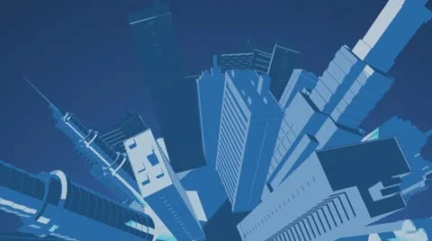 Skyscrapers globe 4 Stock Footage 10803734