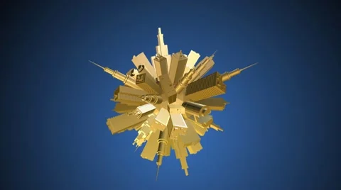 Skyscrapers globe 6 Stock-Footage 10803739