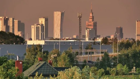 Skyscrapers on the horizon. Video stock 78031364