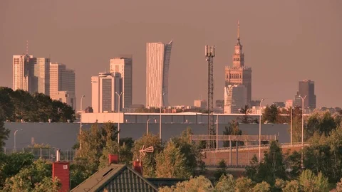 Skyscrapers on the horizon. Video stock 78031394