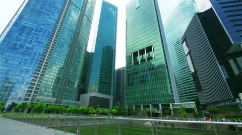 Skyscrapers. Hyperlapse Stock Footage 11017202