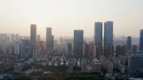 Skyscrapers Ifs In Changsha 스톡 동영상 200356283