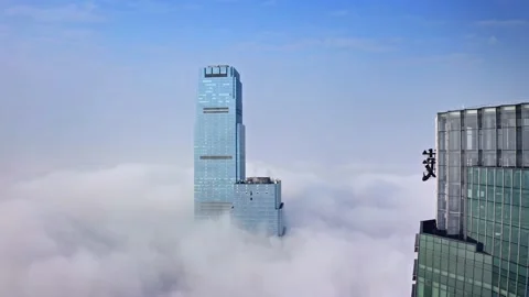 Skyscrapers Ifs In Changsha 스톡 동영상 200387784