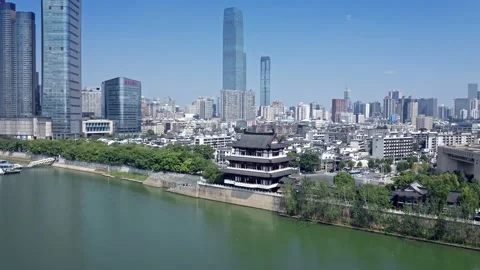 Skyscrapers Ifs In Changsha Video stock 200525947