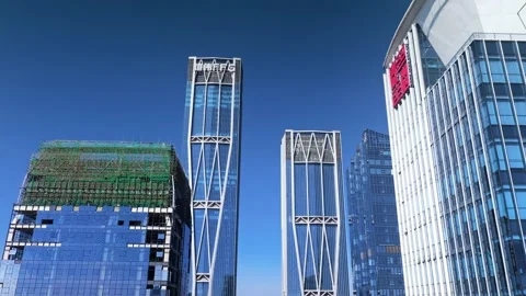 Skyscrapers Ifs In Changsha 스톡 동영상 220107949