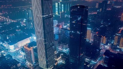 Skyscrapers Ifs In Changsha Stock Footage 221831836