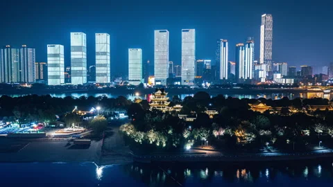 Skyscrapers Ifs In Changsha Stock Footage 224216635