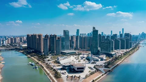 Skyscrapers Ifs In Changsha 스톡 동영상 225076805