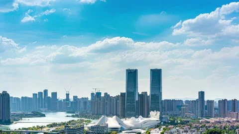 Skyscrapers Ifs In Changsha 스톡 동영상 225083585