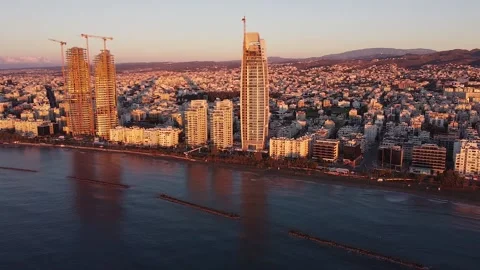 Skyscrapers of Limassol Video stock 168528496