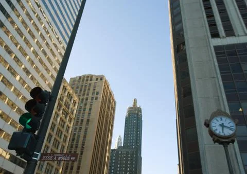 Skyscrapers, low angle view Stock Photos