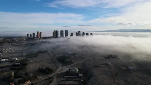 Skyscrapers In The Mists Stock Footage 332655376