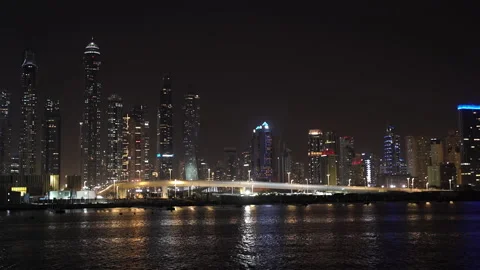 Skyscrapers at night Stock Footage 157219053