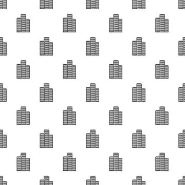 Skyscrapers pattern, simple style Stock Illustration