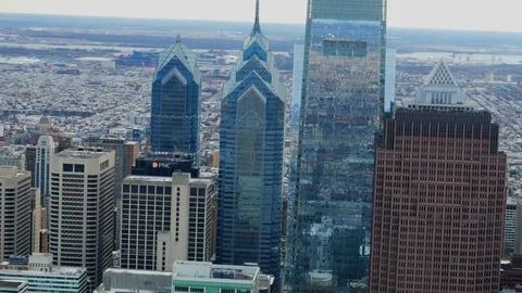 Skyscrapers of Philadelphia, PA Stock Footage