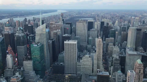 Skyscrapers seen from the Empire State Building, New York Stock Footage 24246936