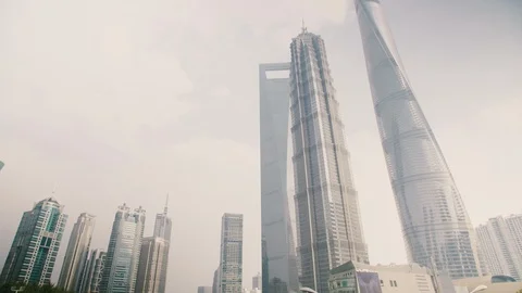 Skyscrapers in Shanghai by day Stock Footage 103283682