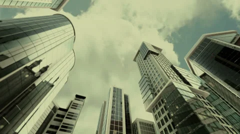 Skyscrapers on sky background. Video stock 37797362