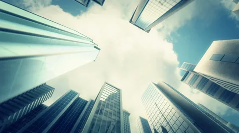 Skyscrapers on sky background. Video stock 37797405