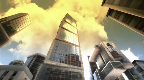 Skyscrapers on sky background. Video stock 37797407