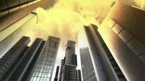 Skyscrapers on sky background. Stock Footage 37797800
