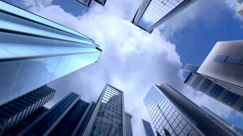 Skyscrapers on sky background. Video stock 37798010