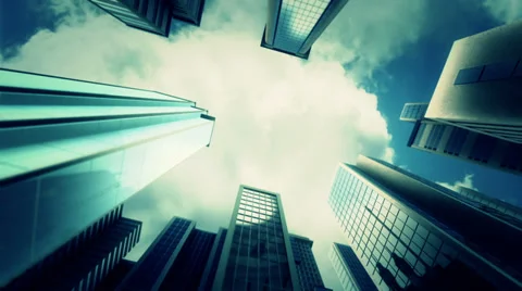 Skyscrapers on sky background. Video stock 37798023