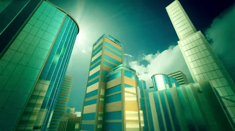 Skyscrapers on sky background. Video stock 37798039