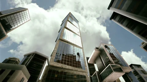 Skyscrapers on sky background. Video stock 37798040