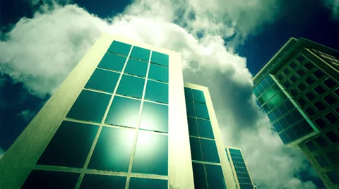 Skyscrapers on sky background. Video stock 37800850