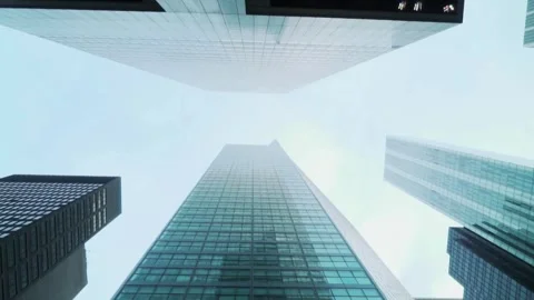 Skyscrapers Touching the Sky Stock Footage 275374929